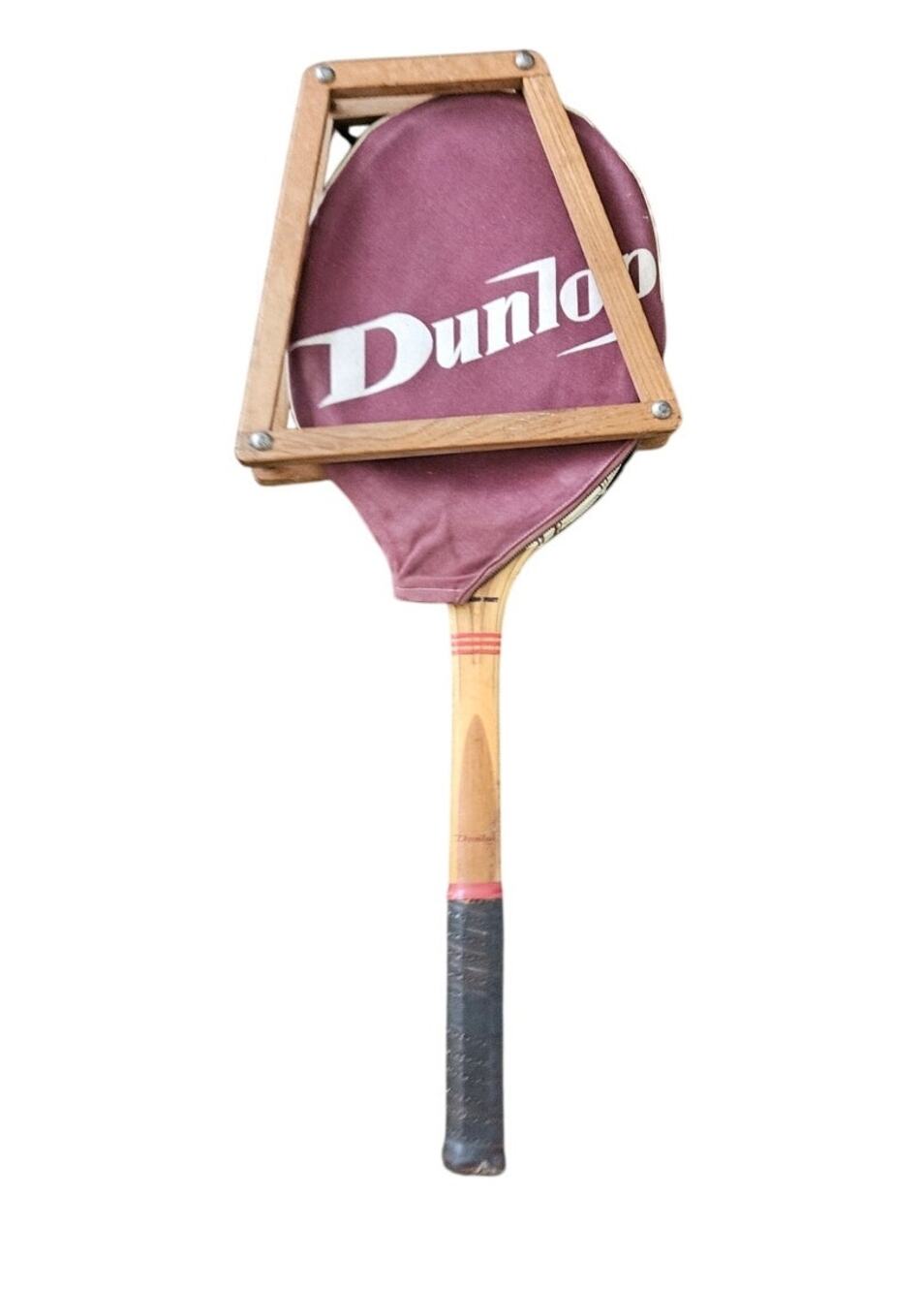 Vintage Dunlop Maxply Fort Wood Tennis Racquet L 4 3/8 Press Cover Made England